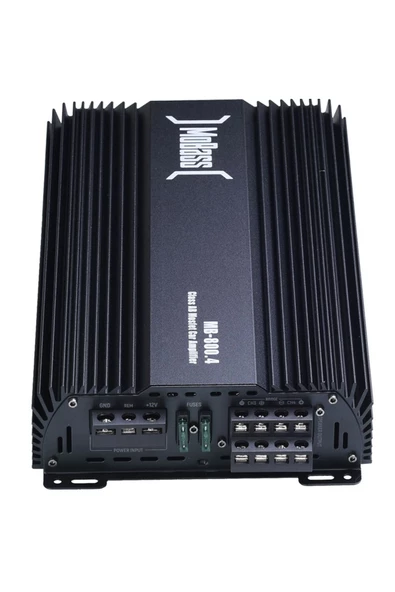 MOBASS MB-800.4-4 Kanal 4X80W Bass Kontrollü KÖPRÜLENEBİLİR OTO ANFİ - 3