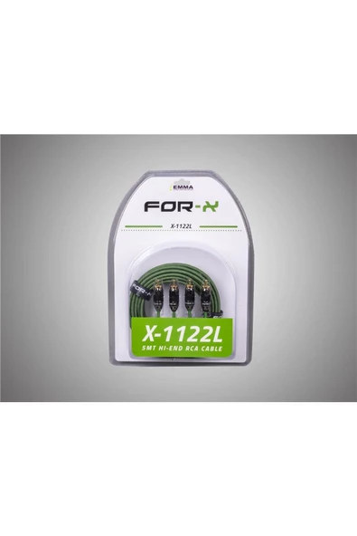 For-X 1122L-5 METRE-YÜKSEK KALİTE-PROFESYONEL BAKIR RCA ANFİ KABLO - Resim 2