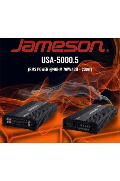 Jameson Usa-5000.5 Profesyonel 5 Kanallı Anfi 4ohm70wx4ch+200w 2ohm 130wx4ch+ - 1