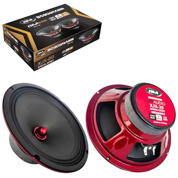 BOSCHAMNN XJ-20-1000W MAX-150W RMS-ANFİ UYUMLU-YENİ SERİ 20 CM MİDRANGE HOPARLÖR-2 ADETTİR