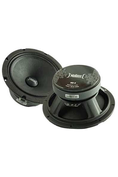 MOBASS Mb-8 8 4 Ohm 100 Watt - 250 Watt 20 Cm Mıdrange Oto Hoparlör (2Lİ TAKIM)