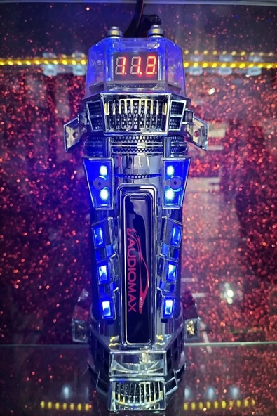AUDİOMAX Mx 108 Power Capasıtor, 8 Farad Led Ekranlı Remoteli Power Kapasitör