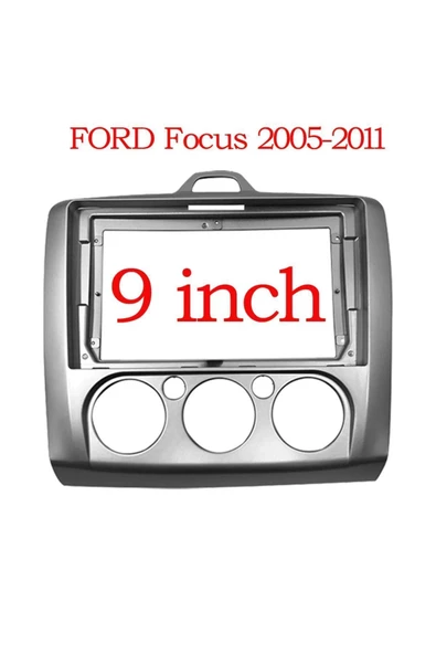 For-X FORD FOCUS 2-2005-2011 ARASI 9'' ANALOG KLİMALI-MULTİMEDYA ÇERÇEVESİ-DİREKSİYON UYUMLU-SOKETLİ