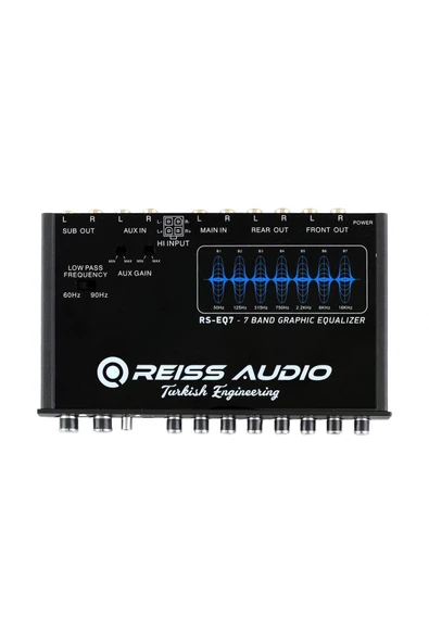 Reiss REİSS AUDİO EQ7-6 KANAL -8V RCA ÇIKIŞ-7 BAND GRAFİK EQUALİZER