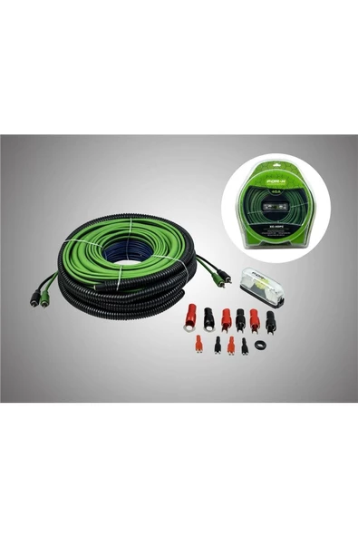 FOR-X XC-4 OFC-4ga -YÜZDE 100-BAKIR-KALIN-OFC-PROFESYONEL KABLO SETİ-FULL SİSTEM