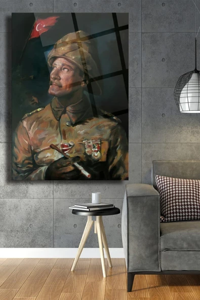 Atatürk Dekoratif ve Modern Cam Tablo,duvar Dekarasyonu,ev Dekorasyon,duvar Tablosu,ev Hediyesi