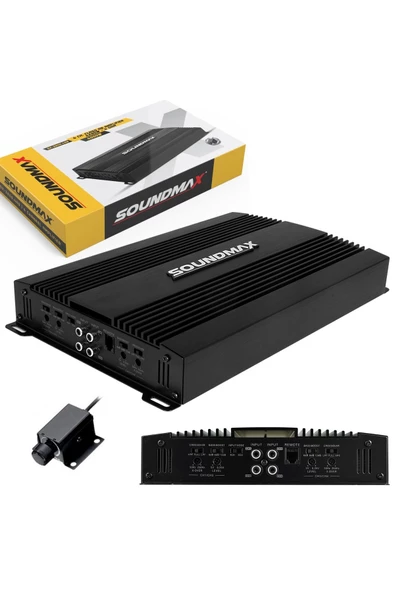 SOUNDMAX SX-3200.4- 4000W 4 KANAL 4X80W RMS BASS KONTROLLÜ OTO ANFİ