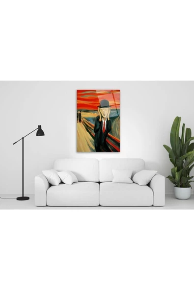 Çığlık Dekoratif ve Modern Cam Tablo 50x70 Cm ürün görseli