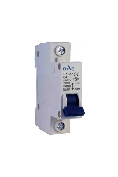 Oag C Tipi 1x4a 3ka Otomatik Sigorta