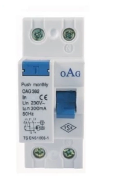 Oag 2x40a 300ma Monofaze Kaçak Akım Rölesi