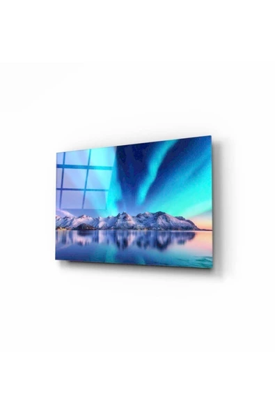 Dağ Manzarası Dekoratif ve Modern Cam Tablo 50x70 Cm