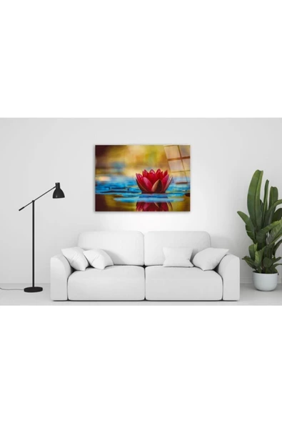 Gül Dekoratif ve Modern Cam Tablo 50x70 Cm