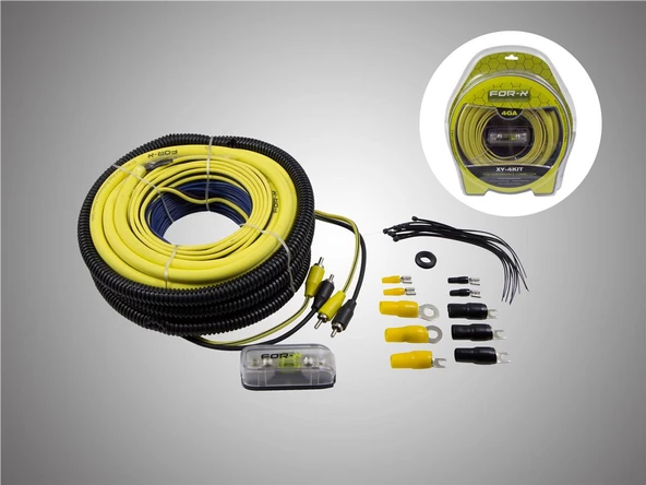 FOR-X XY-4KİT-4GA KALIN-PROFESYONEL FULL TESİSAT KABLO SETİ ürün görseli 1