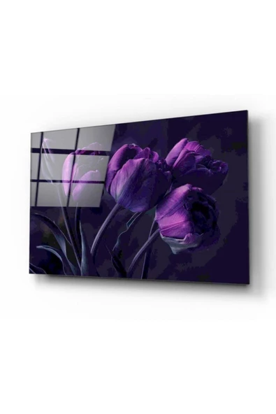 Laleler Dekoratif ve Modern Cam Tablo ürün görseli