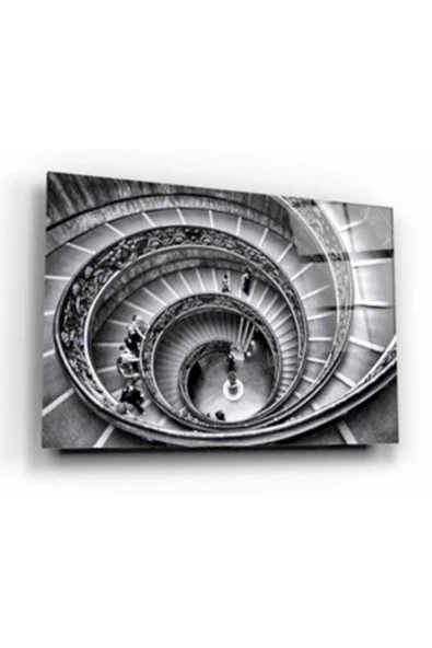 Spiral Merdivenler Dekoratif ve Modern Cam Tablo