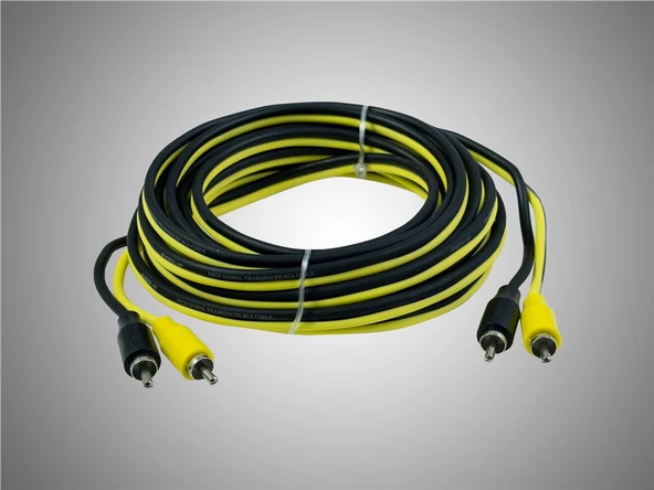 For-X X-25RCA-5 METRE-PVC KAPLAMA-YÜKSEK KALİTEDE SİNYAL TAŞIMA-PROFESYONEL ANFİ RCA KABLOSU