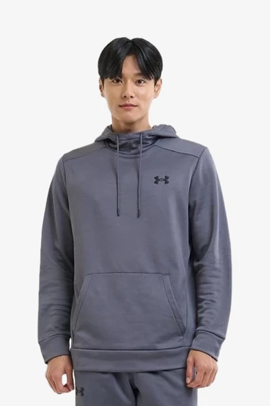 Under Armour Armour Fleece Hoodie Erkek Gri Sweatshirt 1373353-025