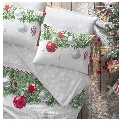 Taç Snowflake Ranforce Çift Kişilik Nevresim Takımı Yeşil - 3