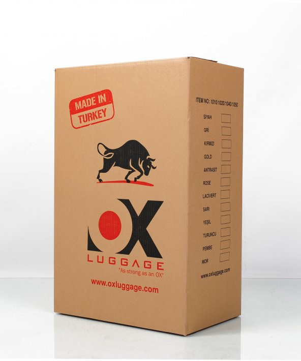 OX Kurukafa 3 lü Siyah Valiz Seti (Büyük + Orta +Kabin ) - 7