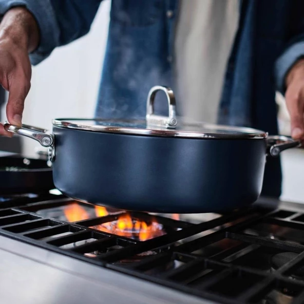 Joseph Joseph 45046 Space 28 cm Kapaklı Sığ Tencere - 6