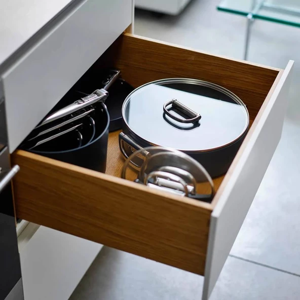 Joseph Joseph 45046 Space 28 cm Kapaklı Sığ Tencere - 8