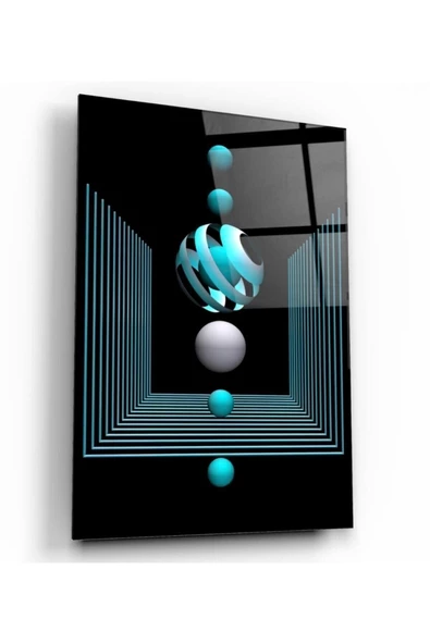 Soyut Dekoratif ve Modern Cam Tablo ürün görseli