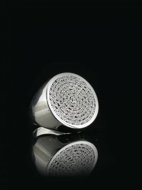 Esmaül Hüsna Dua Yazılı 925 Ayar Gümüş Yüzük ürün görseli