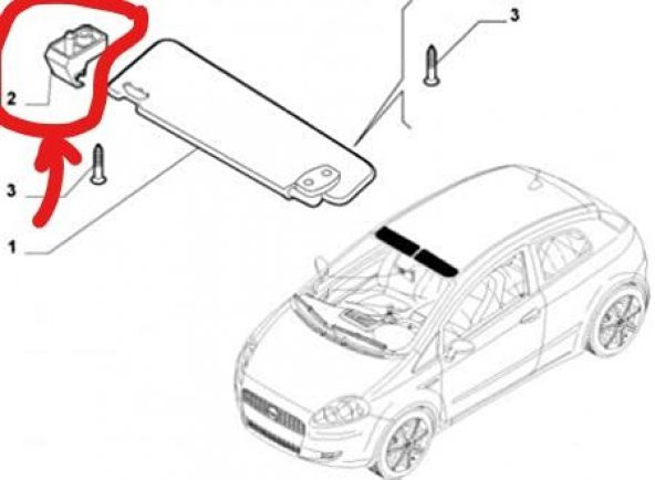 Fiat Fiorino Palio Punto Albea  Güneşlik Ayağı  Açık Gri - 5