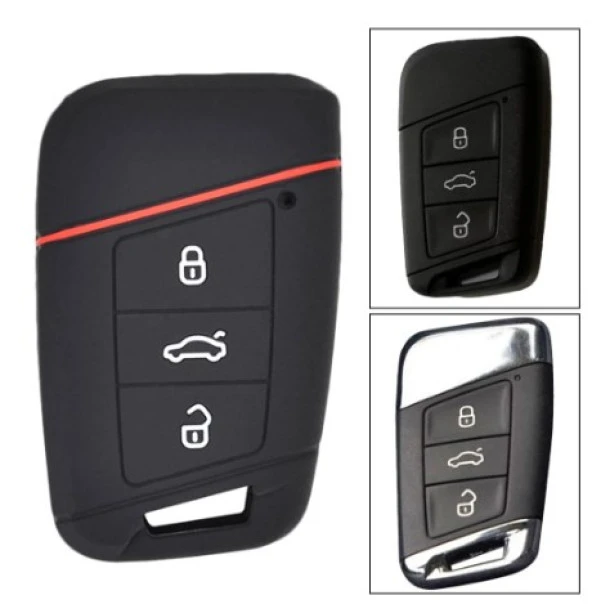 VW Golf 7 7.5 Start Stop 2013-2023 Silikon Anahtar Kılıfı - 5