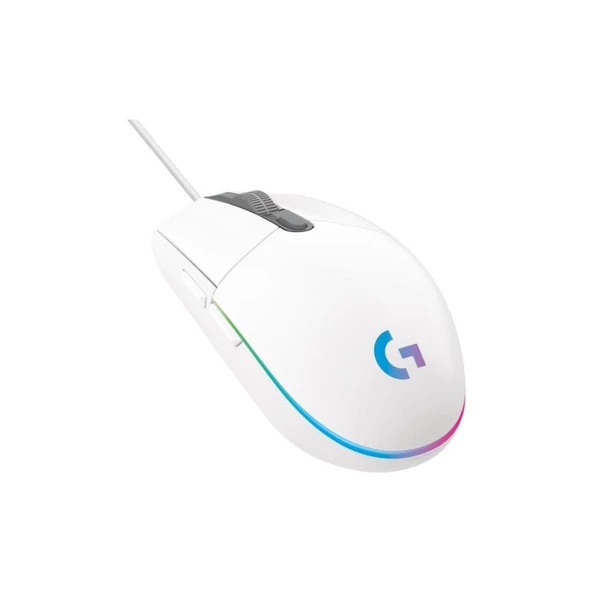 G G102 LIGHTSYNC RGB Aydınlatmalı 8.000 DPI Kablolu Oyuncu Mouse - Beyaz