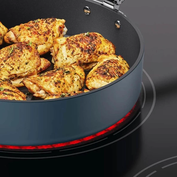 Joseph Joseph 45044 Space 28 cm Kapaklı Sote Tavası - 5