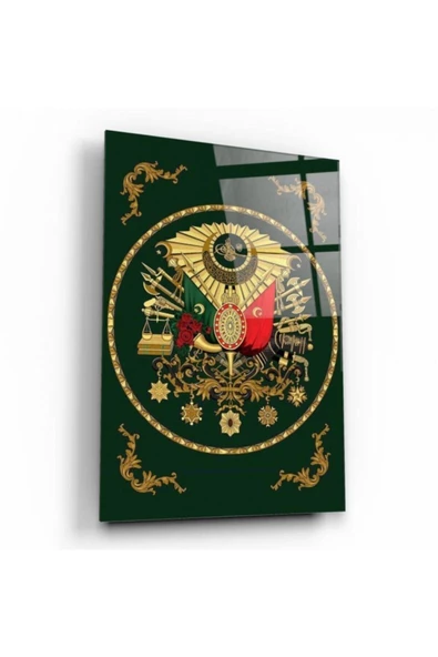 Osmanlı Tuğrası Dekoratif ve Modern Cam Tablo ürün görseli 1