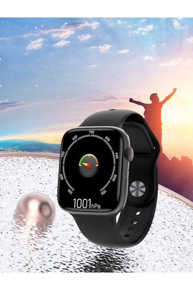 Realme Uyumlu Nfc Özellikli Bt Konuşma Özellikli Wacht 8 Akıllı Saat Deri Krdn - Resim 5