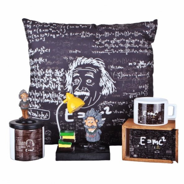 Einstein Lamba Einstein Büyük Yastık Kutulu Kupa Einstein Kalemlik