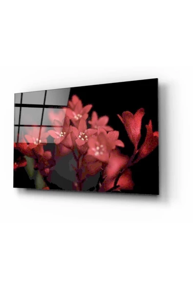 Çiçek Dekoratif ve Modern Cam Tablo