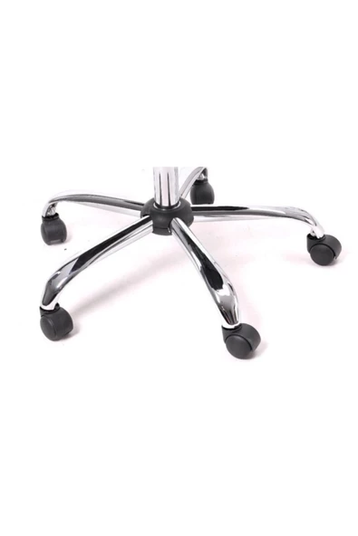 Metal Yıldız Ayak Ofis Koltuğu Ayağı+ 5 Adet Tekerlek- Yönetici Ofis Çalışma Koltuğu Ayağı - 3