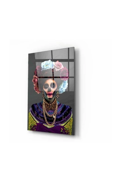 Kadın Portre Dekoratif ve Modern Cam Tablo 10 50x70 Cm ürün görseli