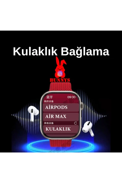 Samsung Galaxy A21 Uyumlu Akıllı Saat ULTRA MAX 2024 Kordon Hediyeli Amoled Ekran - Resim 4