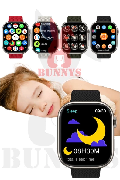 Samsung Galaxy A22 Uyumlu Akıllı Saat Konuşma Özellikli Watch 9 PRO 45MM AMOLED EKRAN - Resim 6