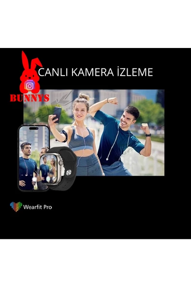 Samsung Galaxy A22 Uyumlu Akıllı Saat ULTRA MAX 2024 Kordon Hediyeli Amoled Ekran - Resim 2