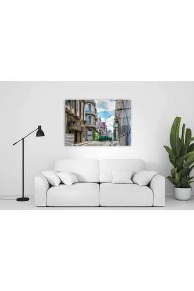 Araba Dekoratif ve Modern Cam Tablo 50x70 Cm