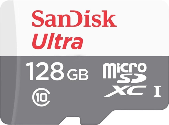 128GB Ultra UHS-I Class 10 MicroSDXC Hafıza Kartı, 80MB/sn'e kadar - SDSQUNS-128G-GN6MN