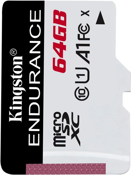 High-Endurance 64GB microSD Hafıza Kartı SDCE/64GB 95MB/s - 30MB/s kadar Okuma Yazma Kameralar, Araç Kameraları için