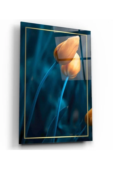 Yaprak Dekoratif ve Modern Cam Tablo ürün görseli