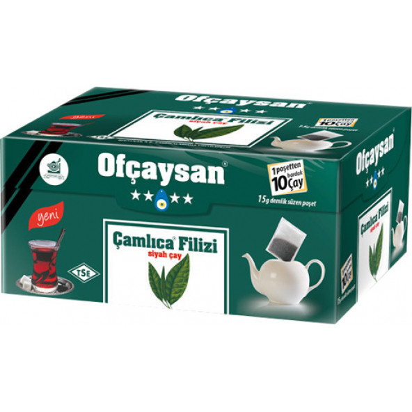 Ofçaysan Çamlıca Filizi Siyah Süzen Demlik Poşet Çay 30 x 15 G - 1