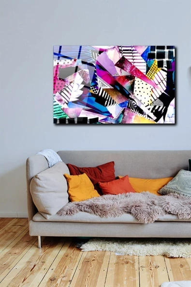 Soyut Dekoratif ve Modern Cam Tablo Duvar Dekarasyonu,ev Dekorasyon,duvar Tablosu,ev Hediyesi ürün görseli 1