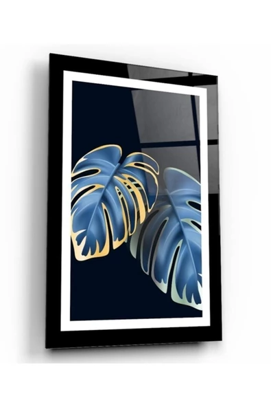 Yaprak Dekoratif ve Modern Cam Tablo ürün görseli