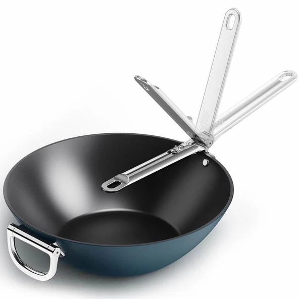Joseph Joseph 45048 Space 32 cm Wok Tava - 2
