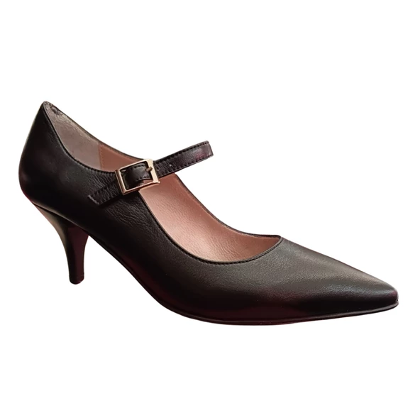 Solmaz GP LK011 Siyah Hakiki Deri Stiletto - 2