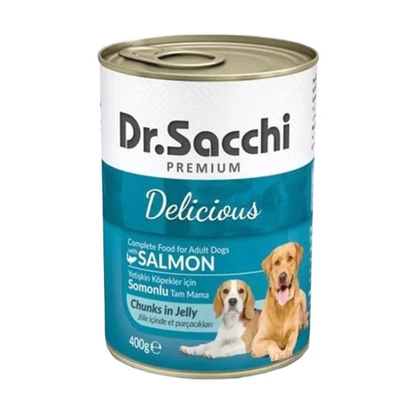 Dr. Sacchi Delicious Somonlu Köpek Konservesi 400 gr